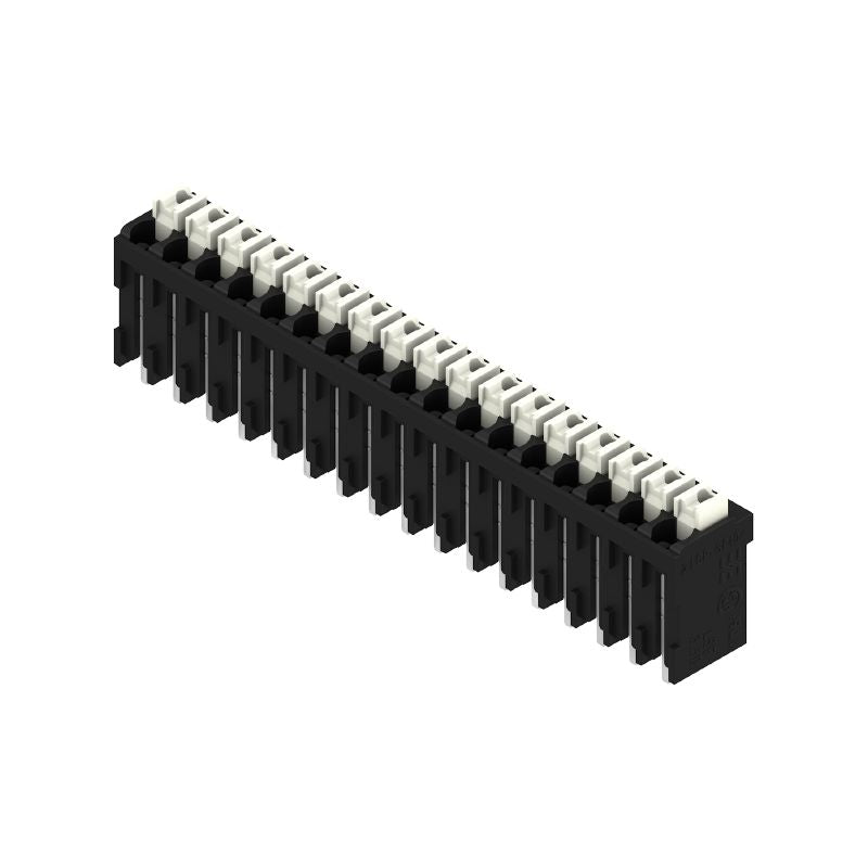 1870800000 - 3.50mm 17-Pole Black PCB Terminal with PUSH IN Connection  (Pack of 9)