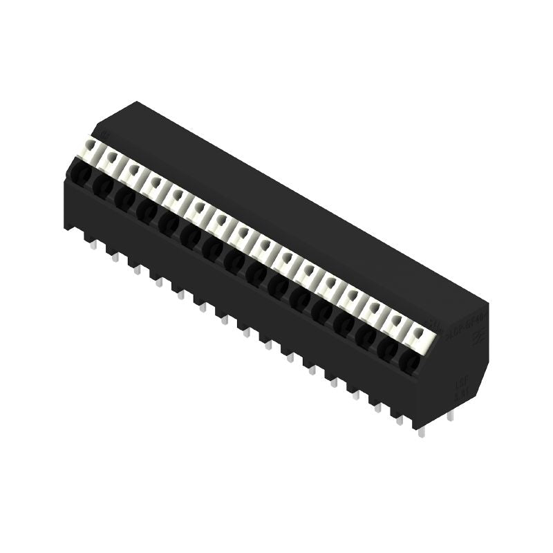 1886020000 - 3.81mm 16-Pole Black PCB Terminal, 135° Angle, Push-In  (Pack of 9)