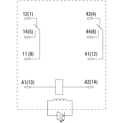 7760056075 - 115V AC D-SERIES Relay with 10A Capacity and Dual Contacts  (Pack of 20)