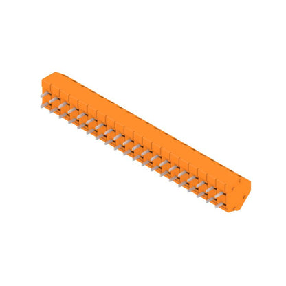 1960210000 - 5mm Tinned PCB Terminals, 20 Poles, 135° Angle, Orange  (Pack of 50)