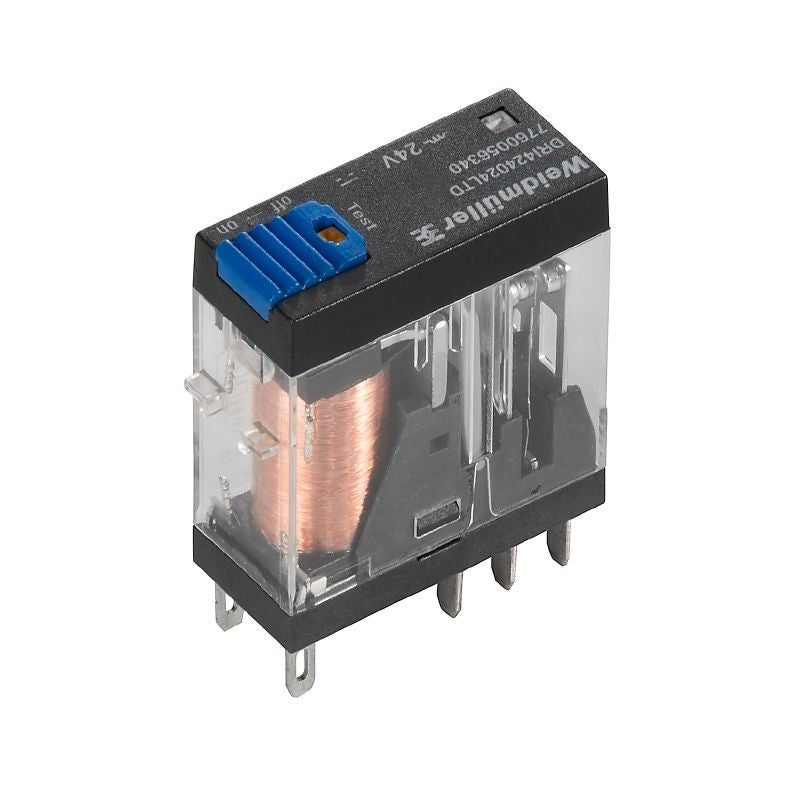 7760056342 - 110V DC D-SERIES Relay with 2 CO Contacts and Test Button  (Pack of 20)