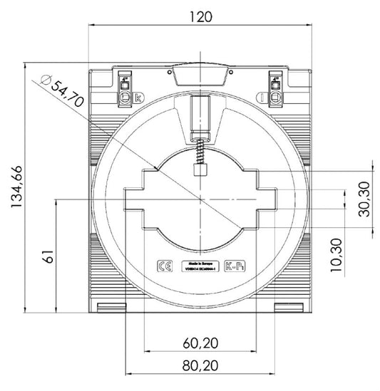 2680240000 - RoHS Compliant 2000A Closed Current Transformer, Indoor Use