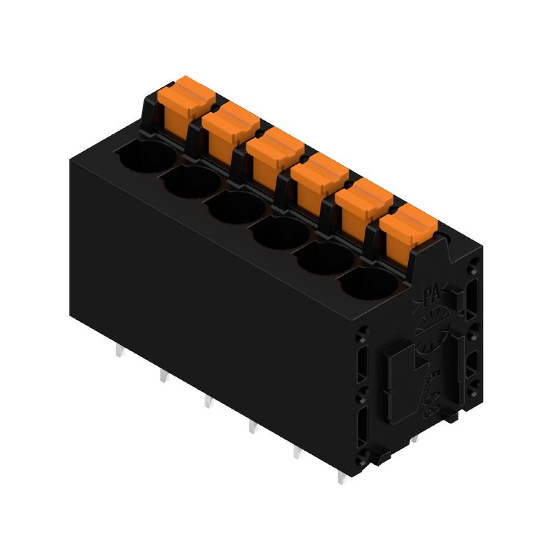 1426110000 - 5.08mm PCB Terminals, 6-Pole, Black Push In Design  (Pack of 45)