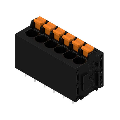 1426110000 - 5.08mm PCB Terminals, 6-Pole, Black Push In Design  (Pack of 45)