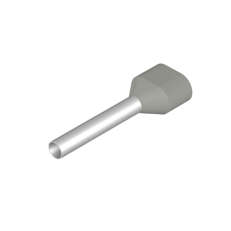 9037660000 - Grey Twin Wire End Ferrule for Wiring Applications  (Pack of 100)