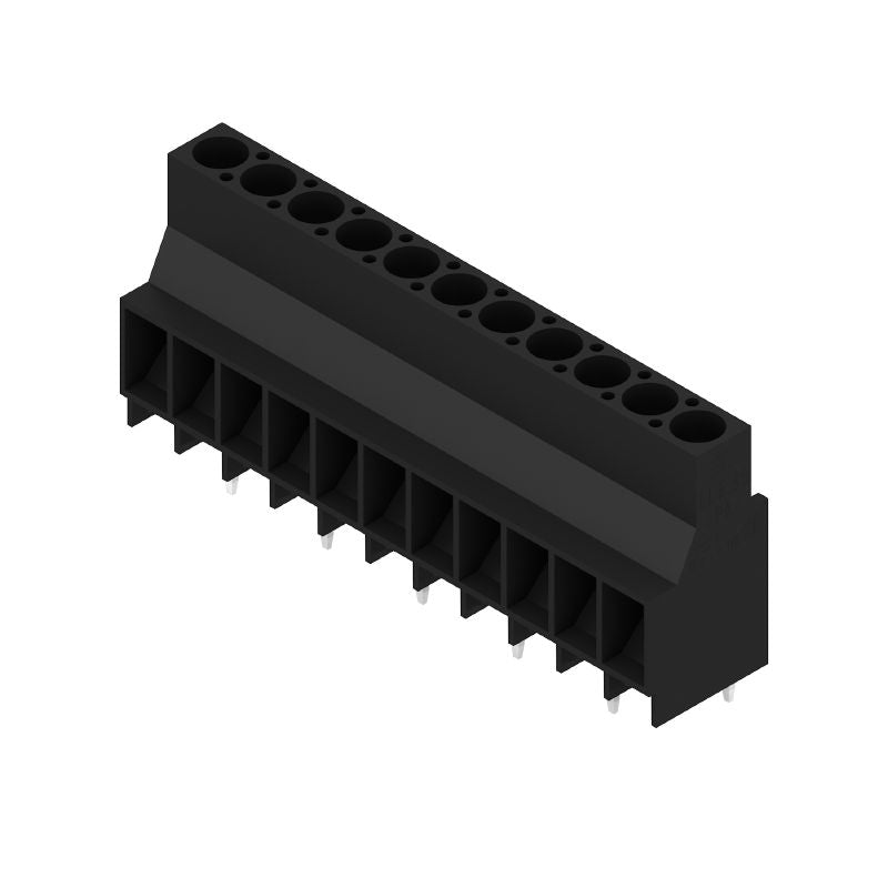 1356940000 - 11-Pole PCB Terminal, 6.35mm Spacing, Black Solder Pins  (Pack of 24)