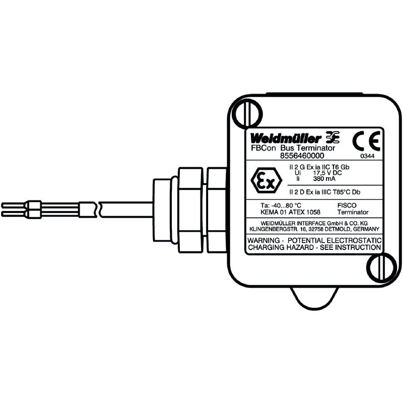 8556460000 - Zone 1/2 Intrinsically Safe Term Resistor for Fieldbus Systems