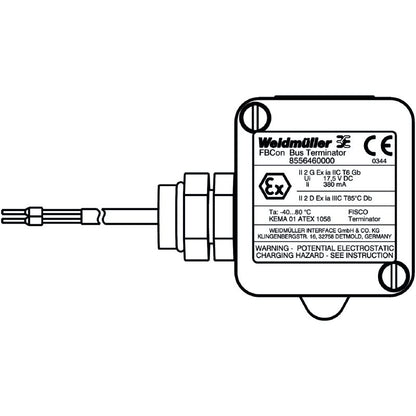 8556460000 - Zone 1/2 Intrinsically Safe Term Resistor for Fieldbus Systems