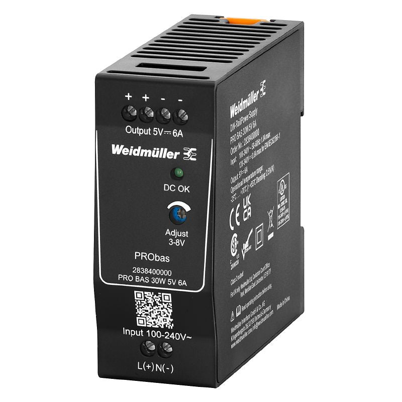 2838400000 - 30W Robust 5V Power Supply, 85mm Depth, ROHS Compliant