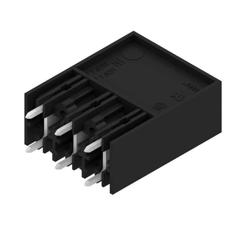 1930610000 - 3-Pole 7.62mm Male PCB Connector, Black Finish  (Pack of 78)