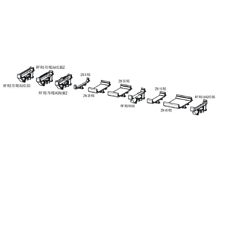1162900000 - RS 70 Black Clip-In Foot Model for DIN Mounting  (Pack of 20)