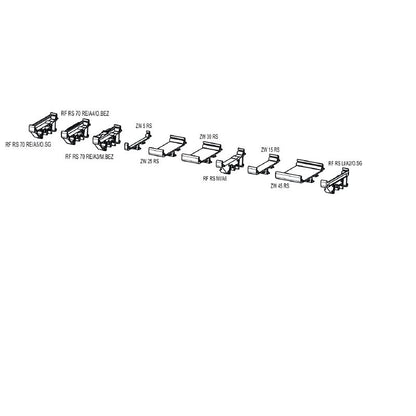 1162900000 - RS 70 Black Clip-In Foot Model for DIN Mounting  (Pack of 20)