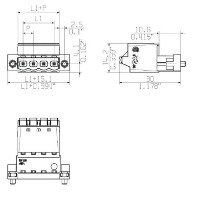 1336100000 - 5.08mm 7-Pole PCB Plug Connector with PUSH IN Design  (Pack of 42)
