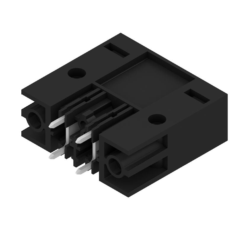 1930710000 - Black 7.62mm 2-Pole PCB Male Header Connector with Clip  (Pack of 60)