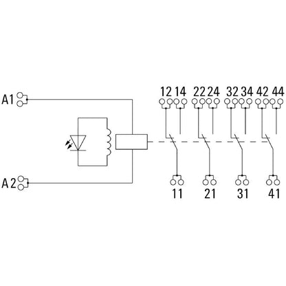 2576090000 - 24V AC Relay Module with 4 Gold-Plated Contacts  (Pack of 10)