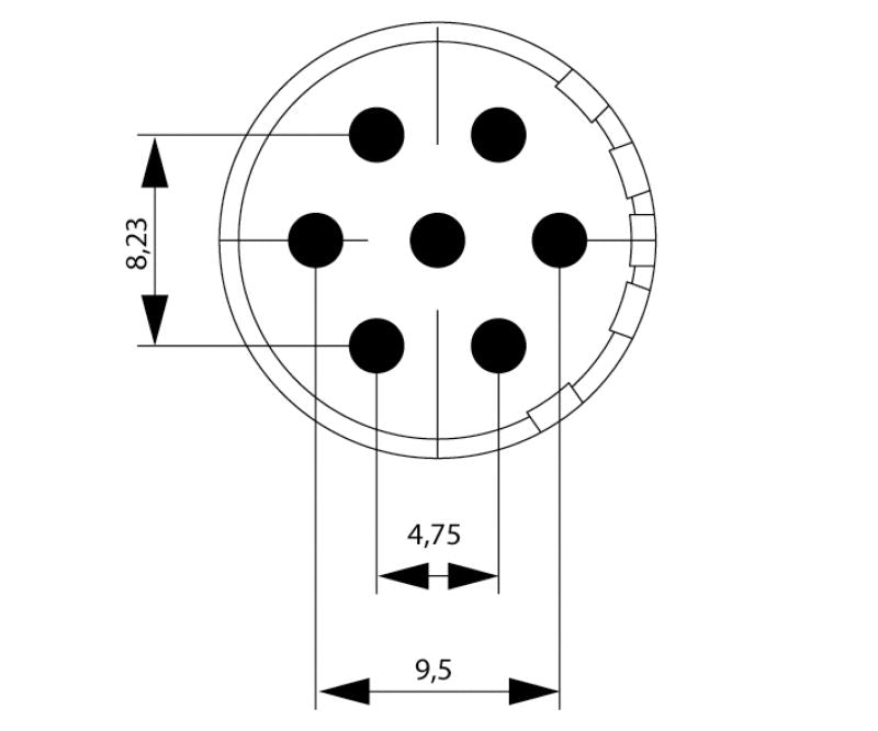 1170040000 - M23 Connector, 20A, Crimp, RoHS Compliant