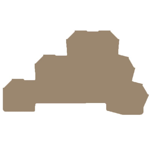 1784210000 - Snap-On Dark Beige End Plate, 82mm Height, V-0 Flammability  (Pack of 20)