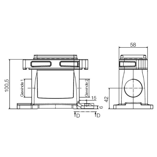 1081210000 - IP68 Rated Enclosure with M32 Cable Entry and Clamping Yoke
