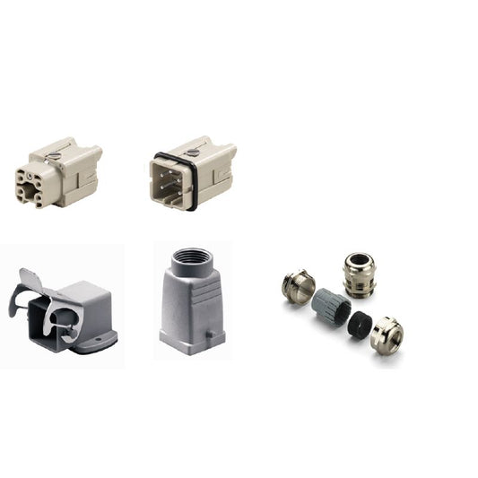 1712610000 - Heavy-Duty 4-Pole Connector Kit with IP65 Protection