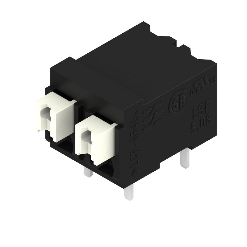 1876470000 - Black 5.08mm 2-Pole Terminal, 90-Degree Angle, PUSH IN Connection  (Pack of 265)