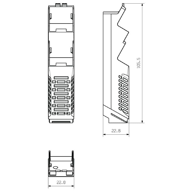 2554710000 - OMNIMATE Agate Grey Housing Side Element, 22.5mm Width  (Pack of 10)