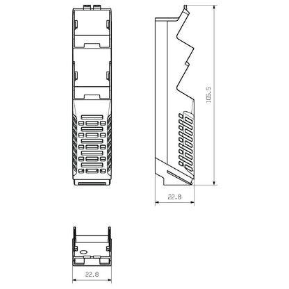 2554710000 - OMNIMATE Agate Grey Housing Side Element, 22.5mm Width  (Pack of 10)
