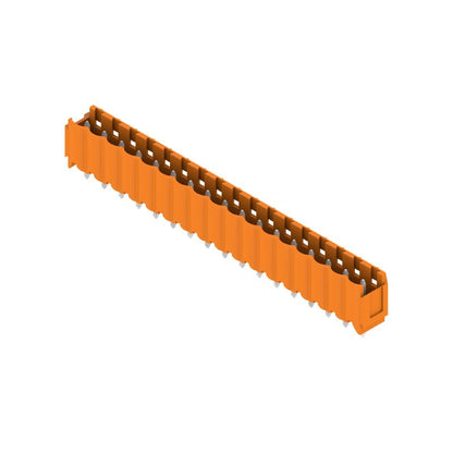 1581930000 - 17-Pole 3.2mm Orange PCB Connector with Secure THT Fixing  (Pack of 20)