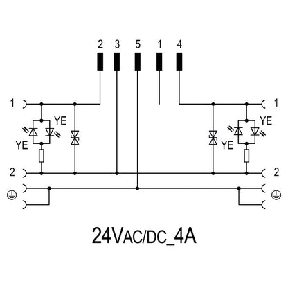 1332340200 - 2m M12 A-Coded Valve Cable with Protective Diode