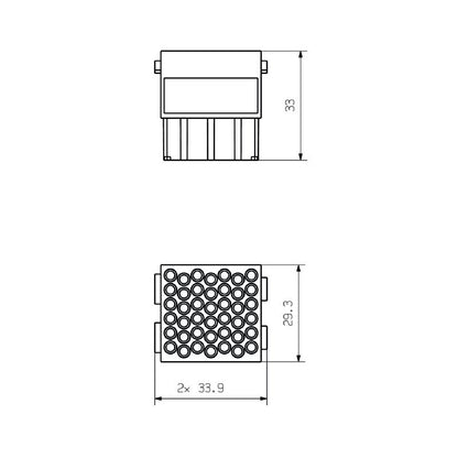 3011310000 - 42-Pole Crimp Connection Module, 150V, 10A, RoHS Compliant