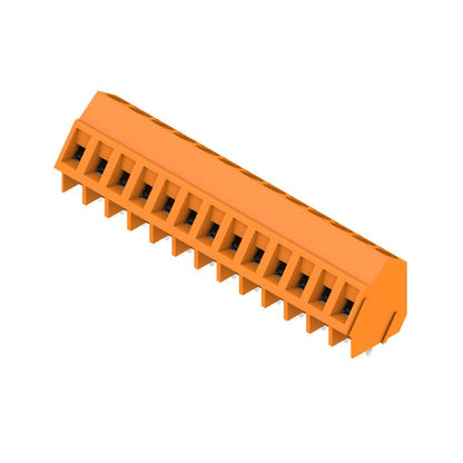 1233910000 - 5mm PCB Terminal Strip, 13 Poles, 135° Angle, Orange  (Pack of 50)