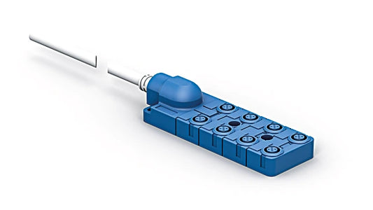ZAA02R502 - M12 Connection Box, 4-pin, 8-Port Hub