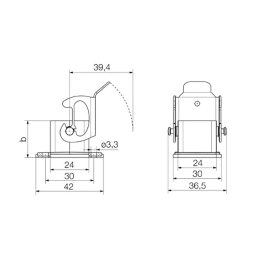 2088980000 - IP65 Rated Plastic Enclosure with Side-Locking Clamp