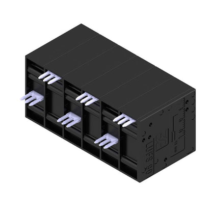 2500490000 - 10mm 6-Pole Black PCB Terminal with 5mm Solder Pins  (Pack of 20)