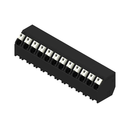 1884830000 - 5.08mm Terminal Block, 12 Poles, 135° Angle, Black  (Pack of 9)
