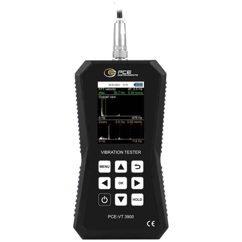 PCE-VT 3900S - Advanced 399.9 m/s² Accelerometer with Memory & Software