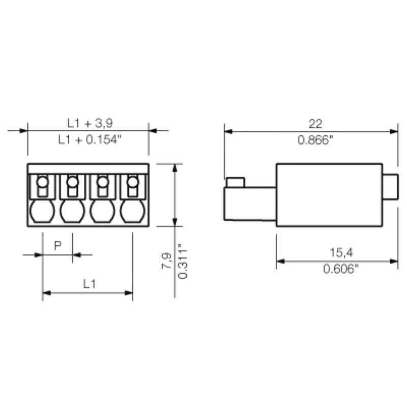 2541630000 - 3.81mm 12-Pole PCB Connector, 180° Push-In Design  (Pack of 50)