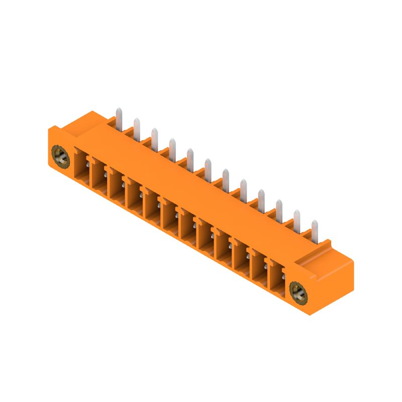 1038160000 - 3.81mm 12-Pole PCB Connector with 270° Elbow, Orange   (Pack of 50)