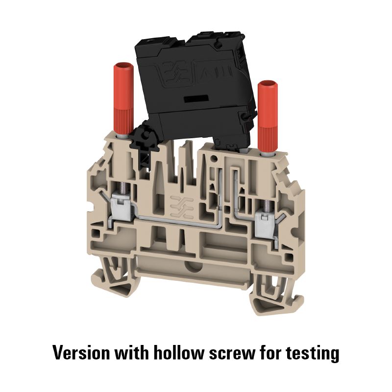 2893130000 - 4mm² Black Fuse Terminal, 6.3A Rating, 3 Connections  (Pack of 50)