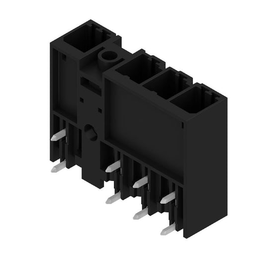 1101000000 - 7.62mm 4-Pole PCB Connector with Screw Flange, Black  (Pack of 48)