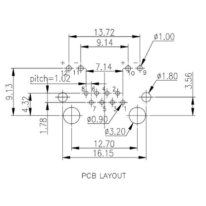 2562950000 - 12-Pin RJ45 Modular Jack for PCB, OMNIMATE Data Series  (Pack of 200)
