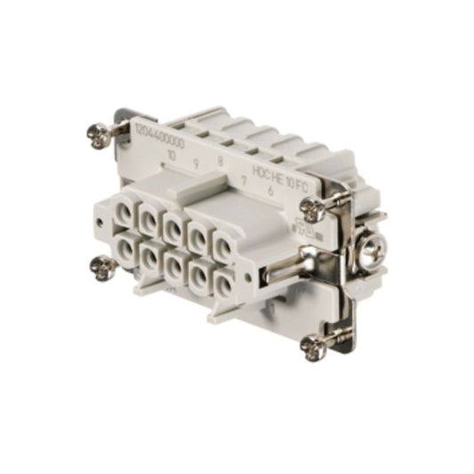 1204400000 - 10-Pole 16A Female Crimp Connector, RoHS & UL Certified