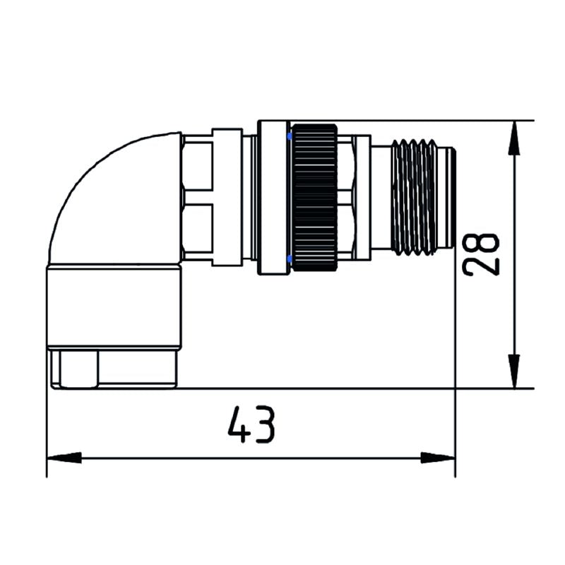 2702710000 - RoHS Compliant Male Connector IP67, 4-9mm Cable Diameter
