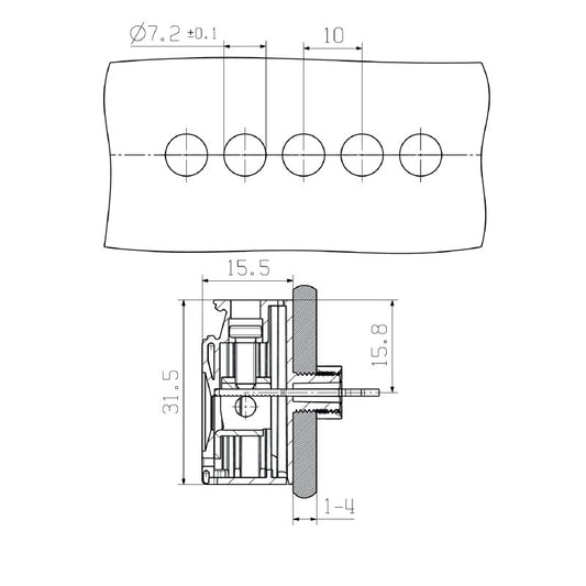 2484680000 - OMNIMATE Feed-Through Terminal Rated for 500V, 6 mm²  (Pack of 50)