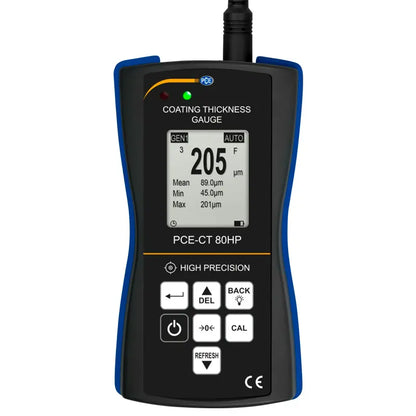PCE-CT 80HP-F5N3 - High Precision Coating Thickness Gauge with V-Groove Sensor