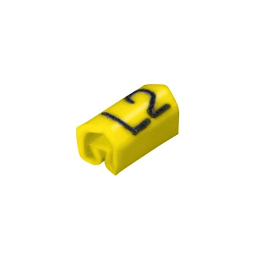 0252111729 - Yellow PVC Wire Markers, 100-Pack, for 1.3-3mm Wires  (Pack of 100)