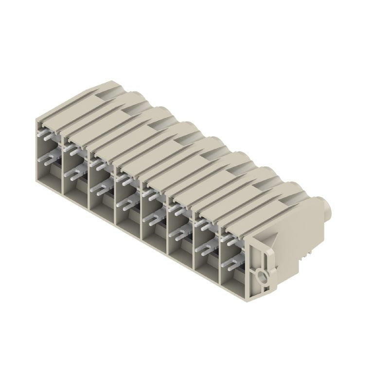 1386800000 - 15mm Terminal Block with 8 Poles in Pebble Grey  (Pack of 8)