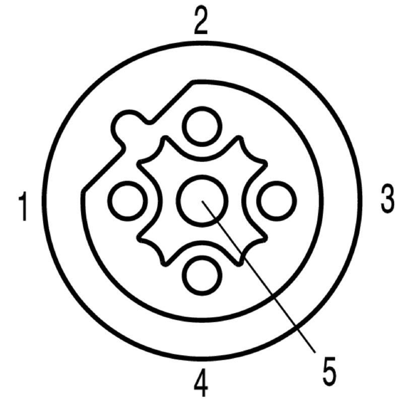 1061930500 - 5m PUR Connecting Line for Sensors & Actuators, 5 Pins