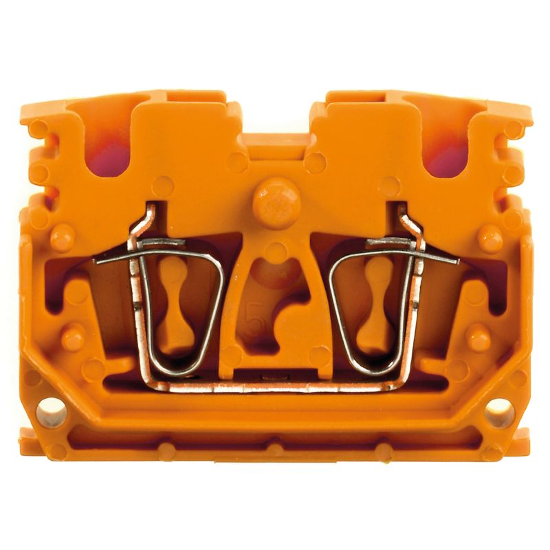 1704370000 - Orange 2.5mm² Feed-Through Terminal with Tension-Clamp Connection  (Pack of 100)