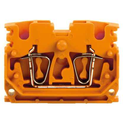 1704370000 - Orange 2.5mm² Feed-Through Terminal with Tension-Clamp Connection  (Pack of 100)