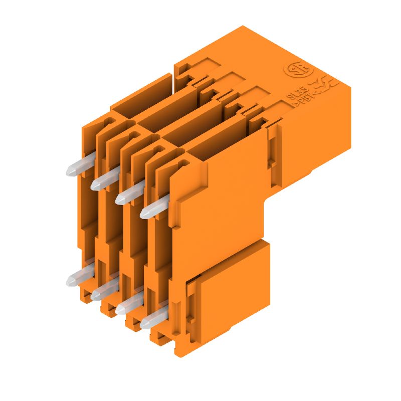 1641120000 - 3.50mm 8-Pole Orange PCB Male Header Connector  (Pack of 50)